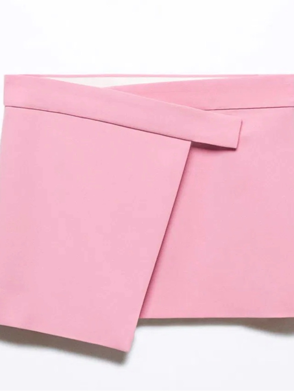 Mango Pink Asymmetric Mini Skirt